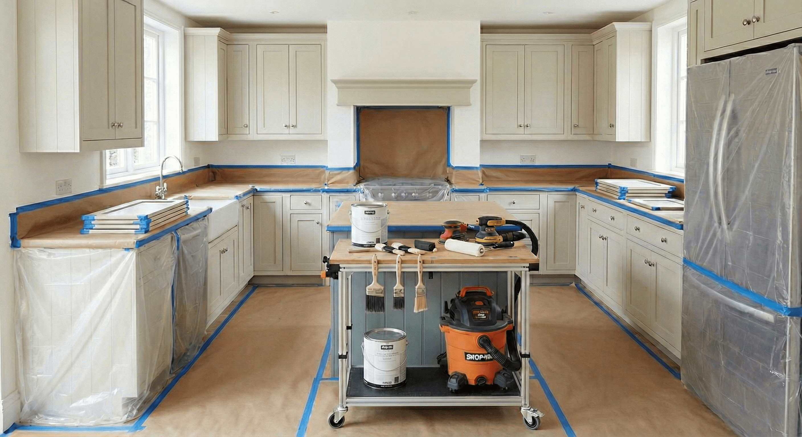 Kitchen Cabinet Spraying project 1