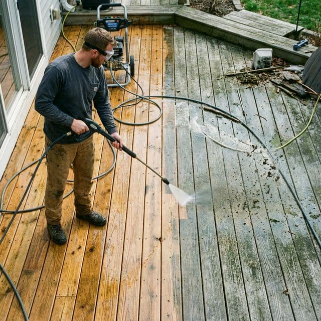 Deck & Fence Staining project 1